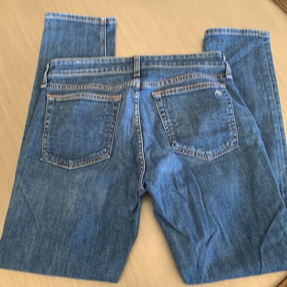Rag & Bone Dre Low-Rise Slim Boyfriend Jeans Distressed Knees Sz 27 - Picture 8 of 8